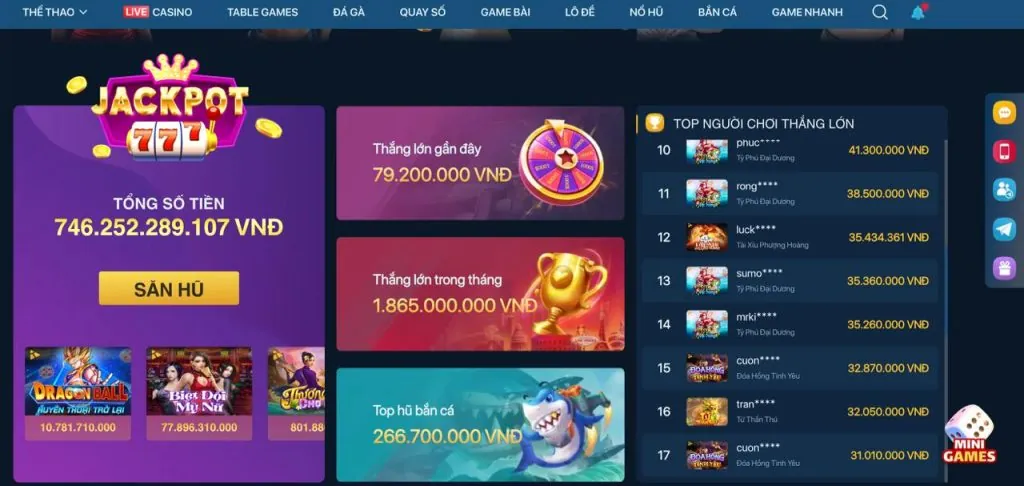 Thưởng nạp tiền CM88